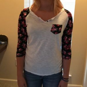 White baseball t-shirt